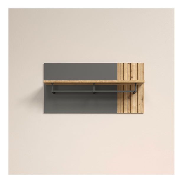 Věšákový panel Esferas (grafit + dub evoke)