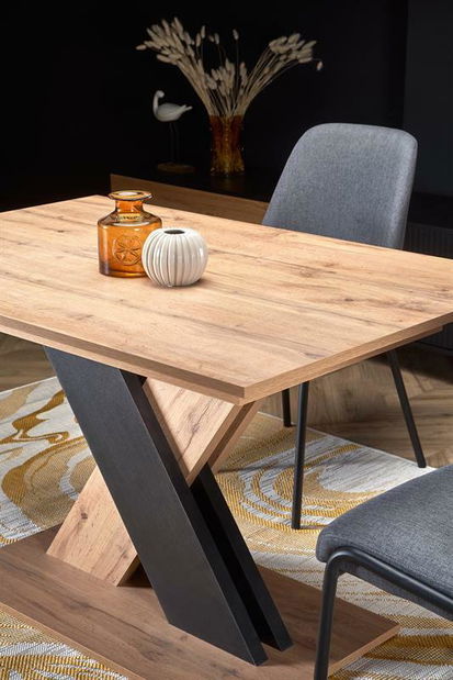 Jídelní stůl Silver (tmavě šedá + černá)