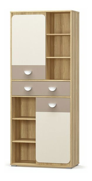 Policová skříň Lotty 2D1S/80