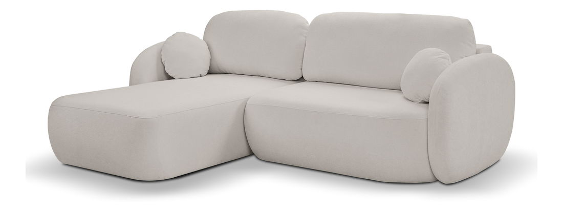 Rohová sedací souprava Onyx (světle šedá) (L)