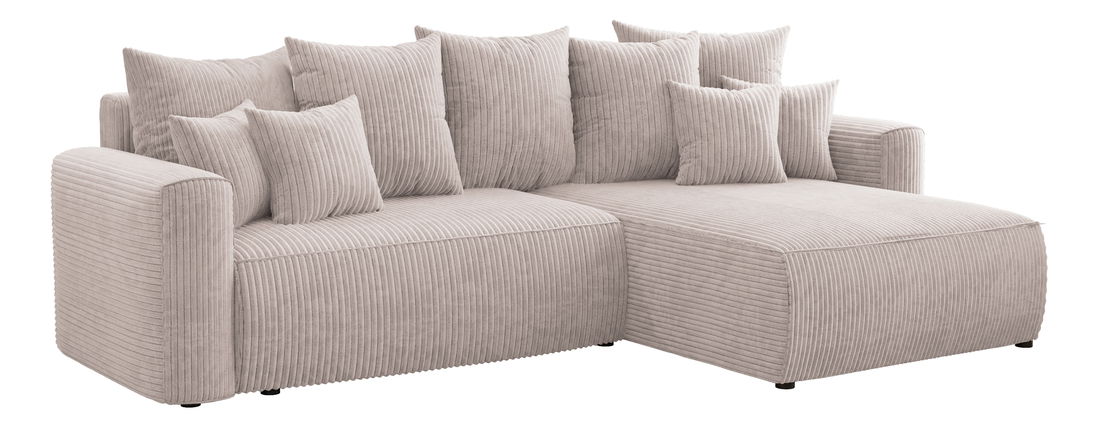 Rohová sedačka Baria (P) (mléčná)