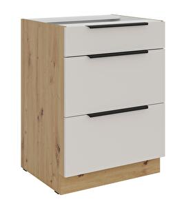 Dolní kuchyňská skříňka Sayla 60 D 3S BB (kašmír + dub artisan)