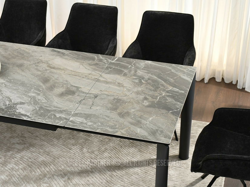 Jídelní stůl Telefonico (mramor + černá)