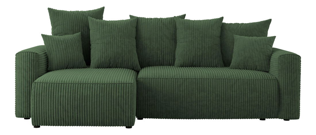 Rohová sedačka Denia (L) (tmavě zelená)