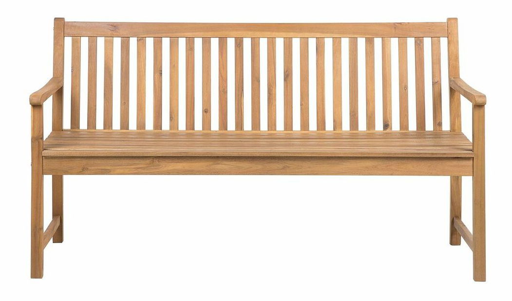 Zahradní lavice 160 cm VESTFOLD (dřevo) (světlé dřevo)