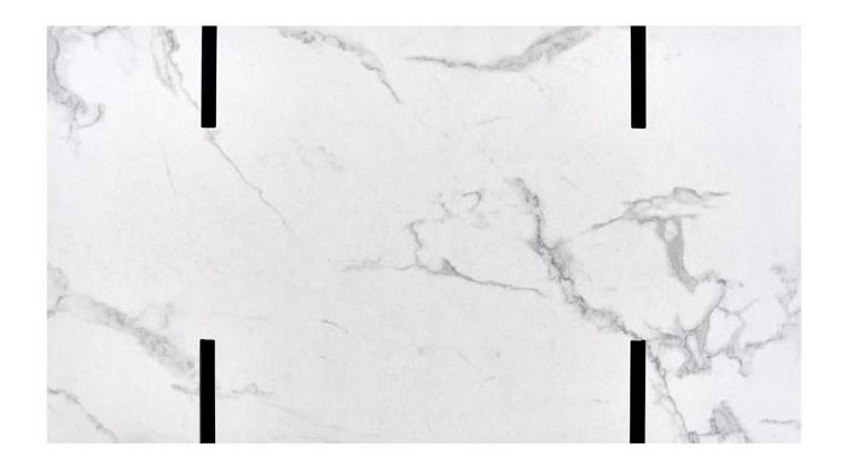 Konferenční stolek Birgit (mramor bílý + černá)