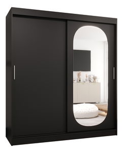 Šatní skříň 180 cm Ronny (černá)