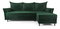 Rohová sedací souprava Goofy (P) (tmavě zelená)