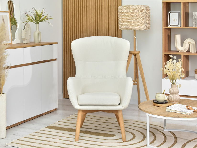 Křeslo Léto (bílá + buk)