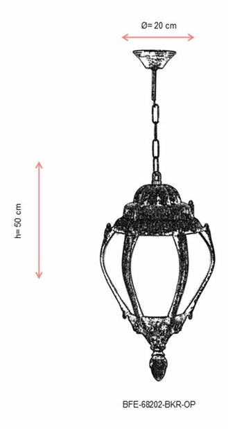 Venkovní lustr Sumaya (hnědá)