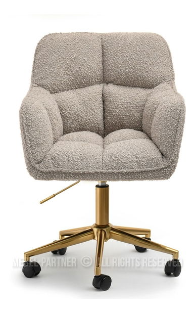 Křeslo Island (béžová + zlatá)