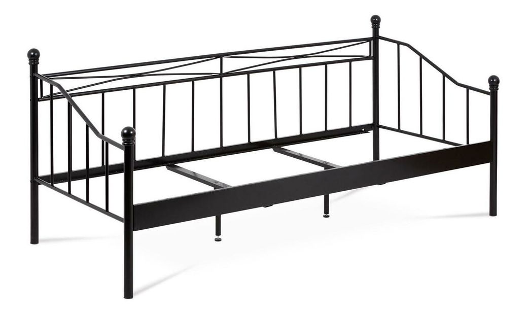 Kovová postel 90x200 Bakarissa (černá matná)