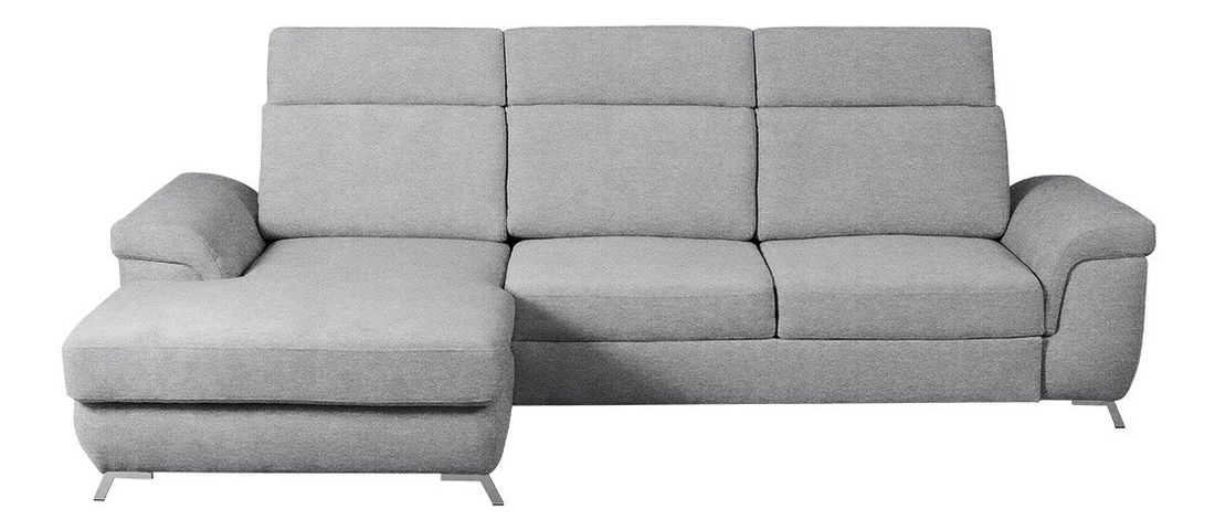 Rohová sedačka Porkana (šedá) (s úl. prostorem) (L)