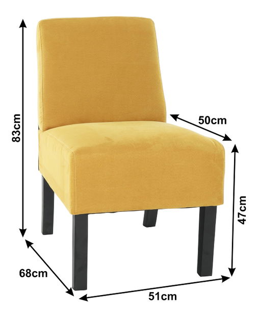 Křeslo Henriot (hořčicová + černá) *výprodej