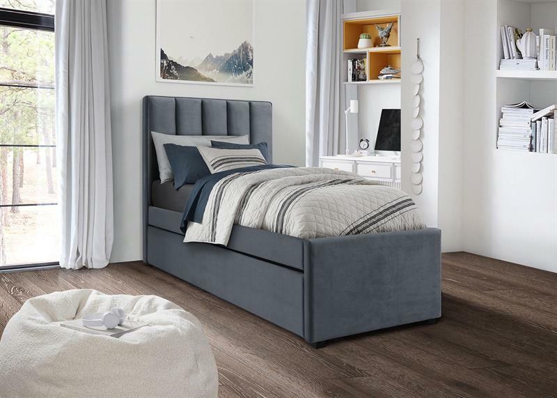 Jednolůžková rozkládací postel 90 cm Rusalka (šedá)