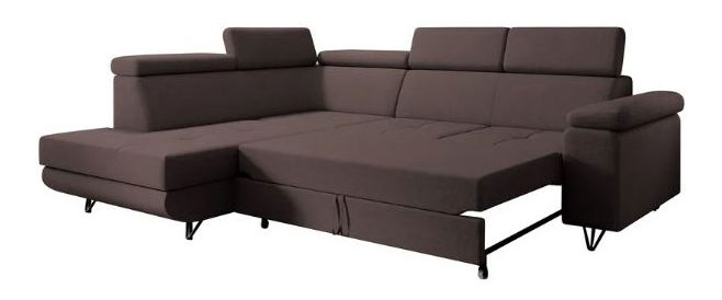 Rozkládací sedací souprava Jopo (hnědá) (L) 