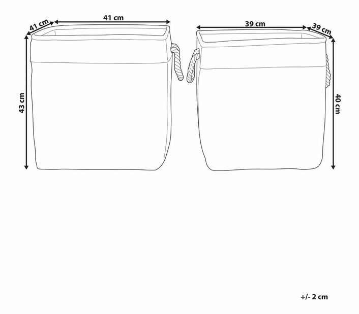 Set 2 ks úložných košů Tarian (béžová)
