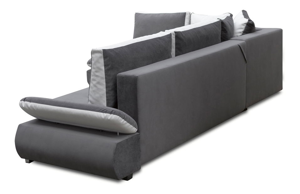 Rohová sedací souprava Artamo (světlešedá + bílá) (L)