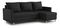 Rohová sedací souprava Ronaldo (P) (černá)