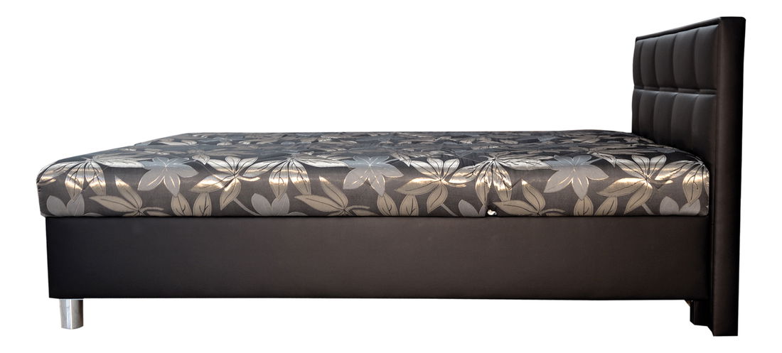 Manželská postel 160 cm Blanář Belfast (šedá + černá) (s rošty a matracemi)