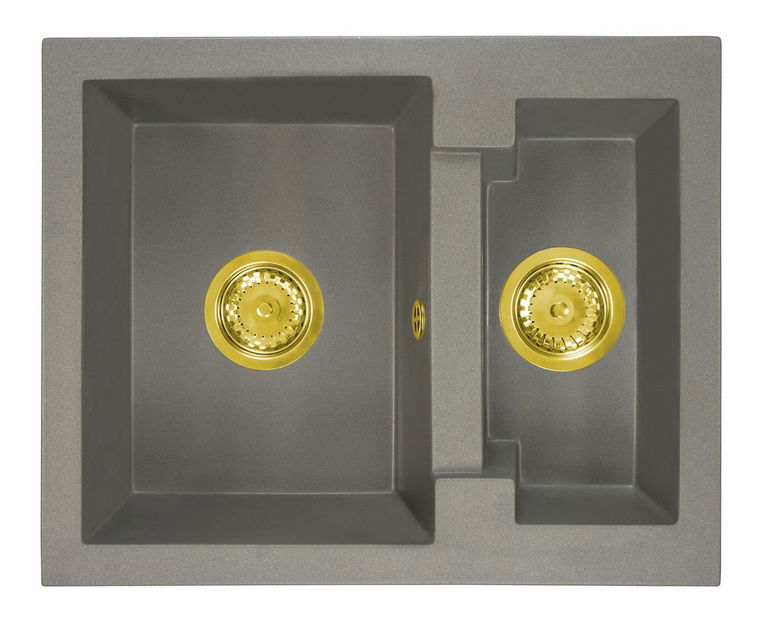 Kuchyňský dřez Yagma (šedá) (s 1 otvorem pro baterii) (L)