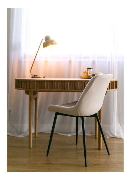 Jídelní židle Ruler (krémová + černá)