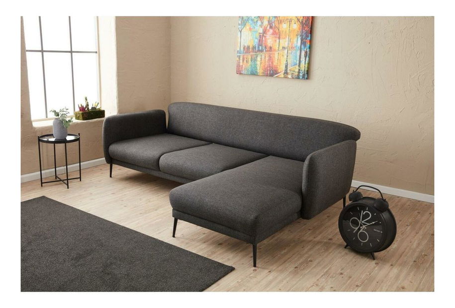 Rohová sedačka Victory (P) (antracit + černá)