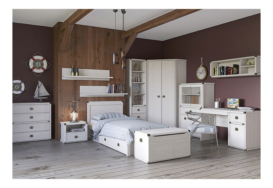 Šatní skříň Marlene (borovice vintage)