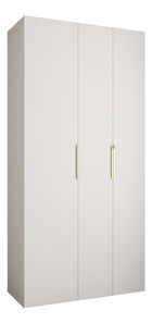 Šatní skříň 120 cm Carmela 40-4 (bílá + zlatá)