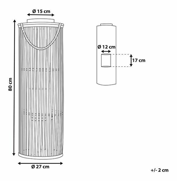 Lucerna 80 cm LIRAZ (černá)