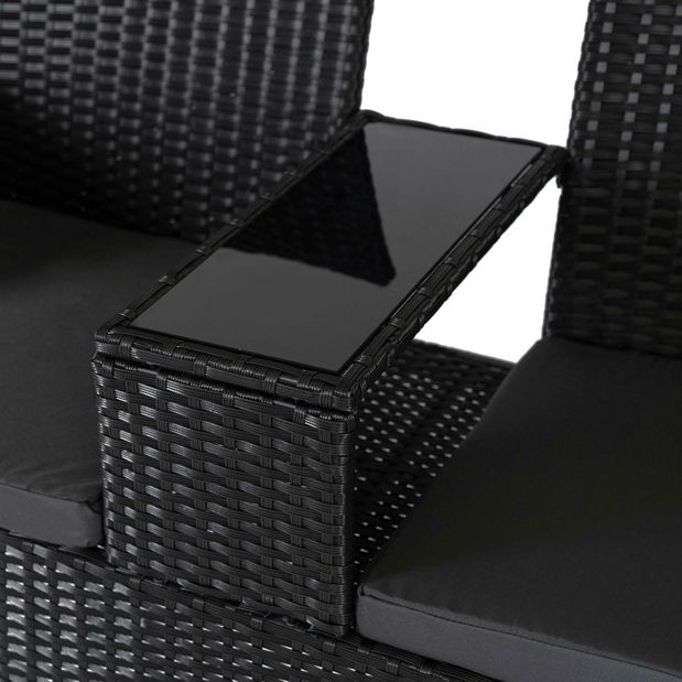 Zahradní pohovka Kraft (černá)