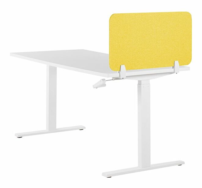 Přepážka na pracovní stůl 80 x 40 cm Walda (žlutá)