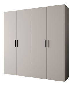 Šatní skříň 200 cm Borry 1 (kašmír + černá)