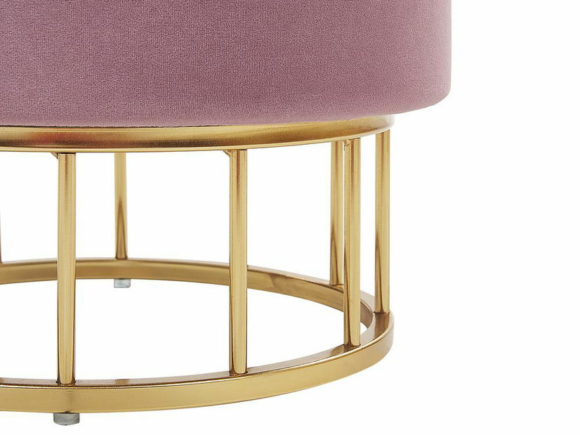 Taburetka ELGEN (látka) (růžová)