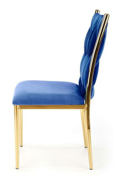 Jídelní židle Kimiko (tmavě modrá + zlatá)