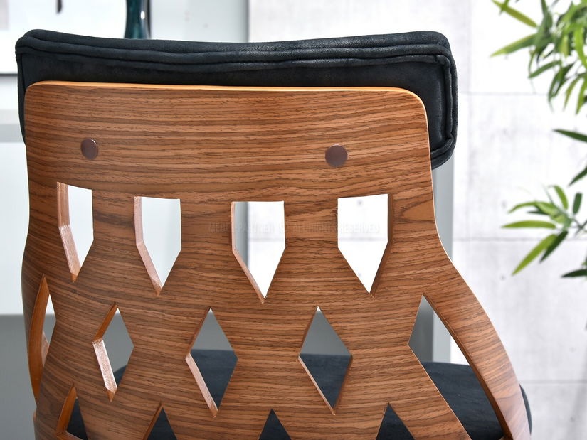 Židle Henriette (ořech tmavý + černá)