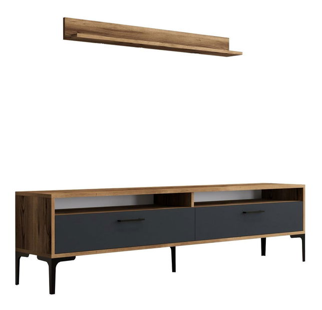 Obývací stěna Irma (ořech + antracit)