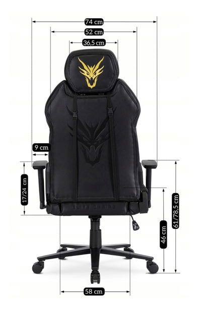 Herní křeslo Nutrida (černá + žlutá)