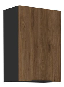 Horní kuchyňská skříňka Monzesa 50 G 72 1F (ořech okapi + černá)