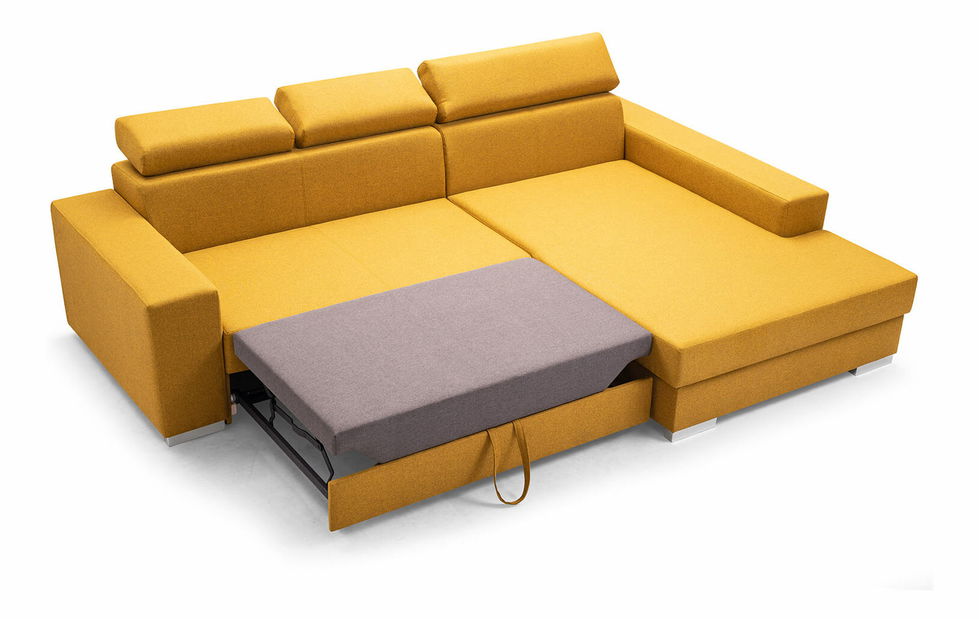 Rohová sedací souprava Mayola (světle šedá + černá) (P)