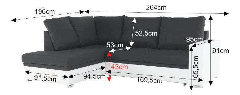 Rohová sedací souprava Waran (L)