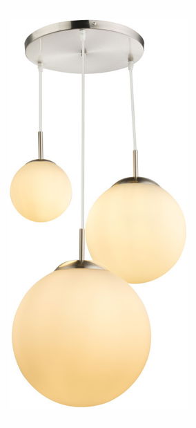 Závěsné svítidlo Joel 1581-3 (moderní/designové) (nikl + opál)