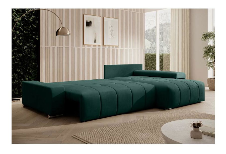 Rohová sedací souprava Vesuv (smaragdová)