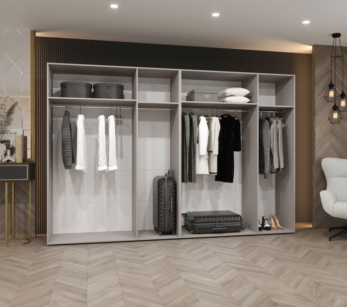 Šatní skříň 300 cm Alice 2 (kašmír + kašmír)