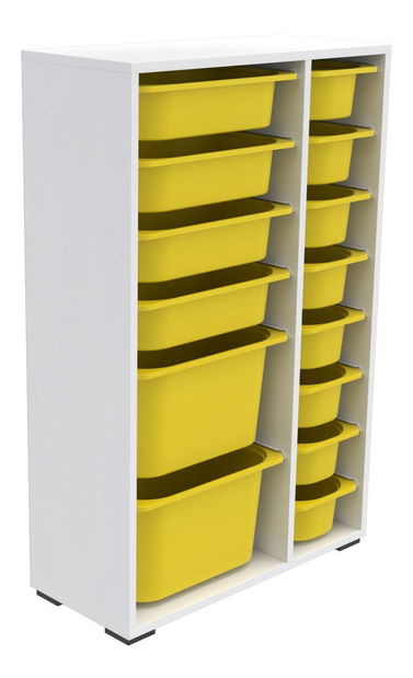 Organizér na hračky Dremonka 7 (žlutá + bílá)