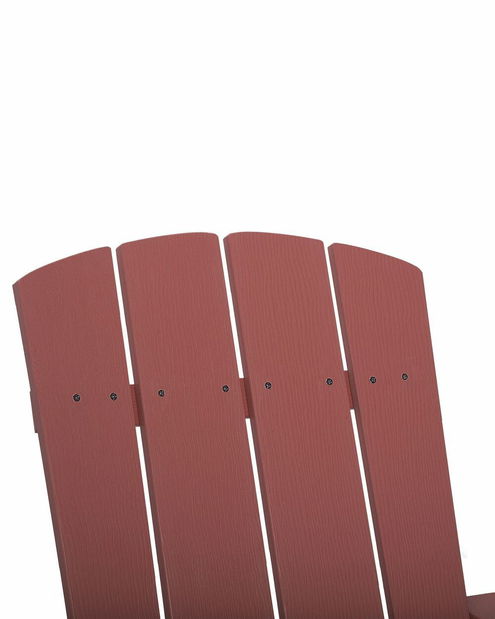 Zahradní židle s podnožkou Adack (červená)