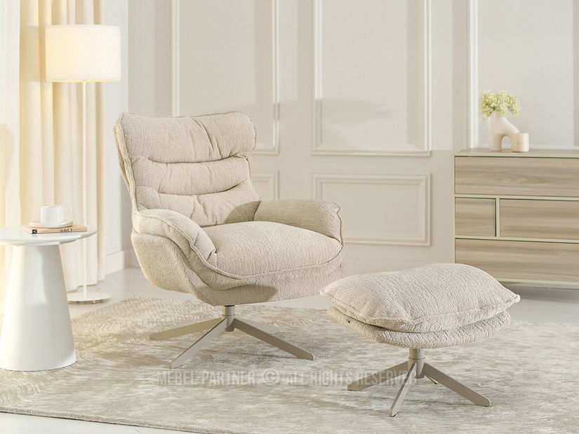 Relaxační křeslo Karenteno (béžová)