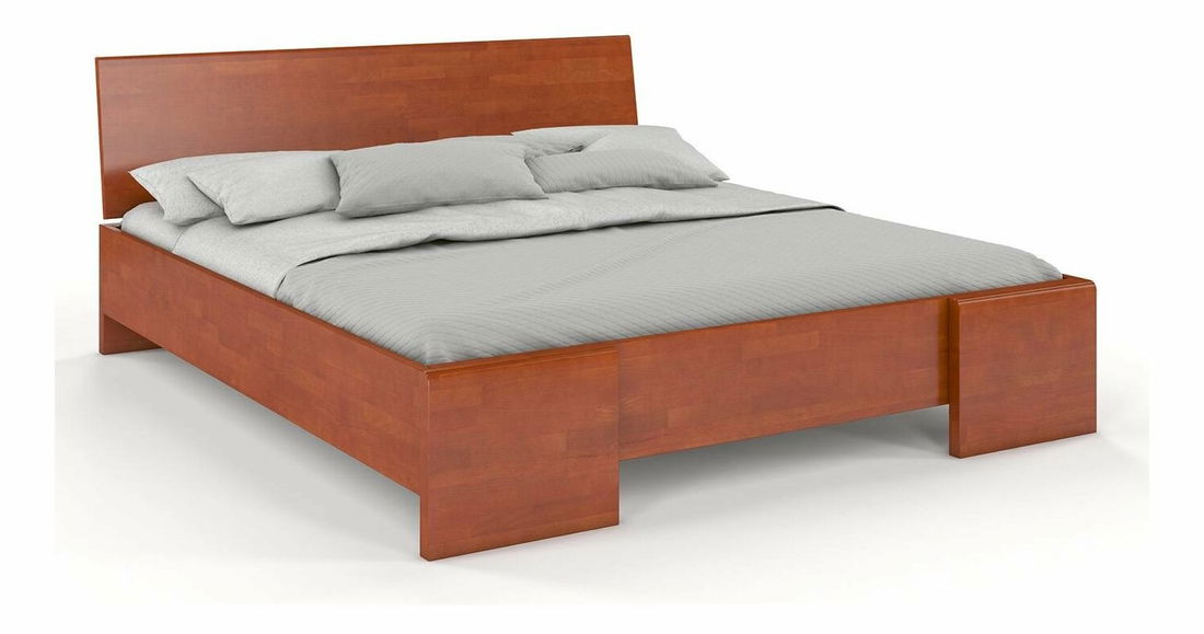 Manželská postel 180 cm Naturlig Blomst High (buk) (s roštem)