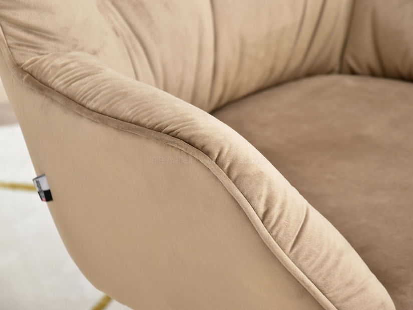 Křeslo Meryl (béžová + zlato)