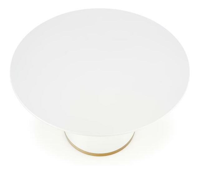 Jídelní stůl Varam (bílá + zlatá) (pro 4 osoby)